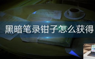黑暗笔录钳子怎么获得