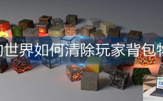 我的世界如何清除玩家背包里的物品
