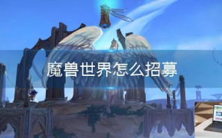 魔兽世界怎么招募