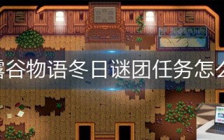 星露谷物语冬日谜团任务怎么做