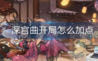 深宫曲开局怎么加点