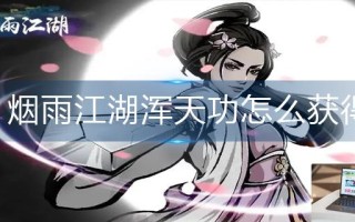 烟雨江湖浑天功怎么获得