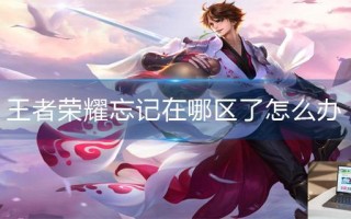 王者荣耀忘记在哪区了怎么办