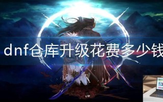 dnf仓库升级花费多少钱