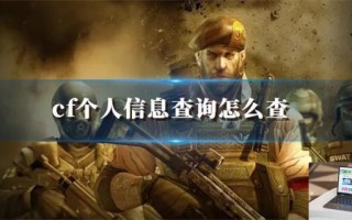 cf个人信息查询怎么查 cf个人信息查询怎么查