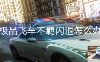 极品飞车不羁闪退怎么办