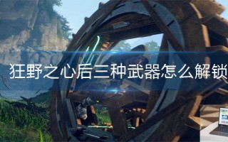 狂野之心后三种武器怎么解锁