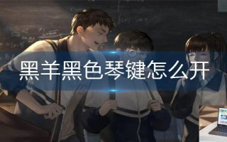 黑羊黑色琴键怎么开