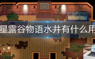 星露谷物语水井有什么用