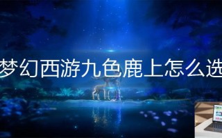 梦幻西游九色鹿上怎么选