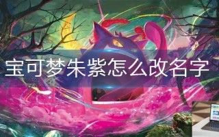 宝可梦朱紫怎么改名字