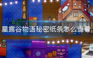 星露谷物语秘密纸条怎么查看