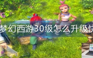 梦幻西游30级怎么升级快