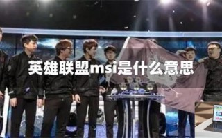 英雄联盟msi是什么意思