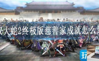 无双大蛇2终极版慈善家成就怎么达成