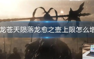 卧龙苍天陨落龙愈之壶上限怎么增加