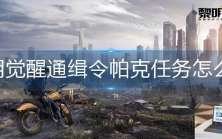 黎明觉醒通缉令帕克任务怎么做