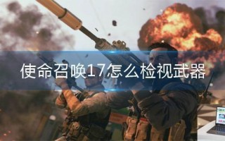 使命召唤17怎么检视武器