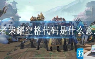 王者荣耀空格代码是什么意思
