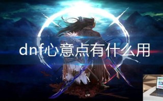 dnf心意点有什么用