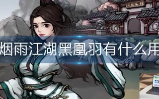 烟雨江湖黑凰羽有什么用