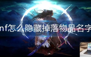 dnf怎么隐藏掉落物品名字