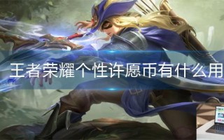 王者荣耀个性许愿币有什么用