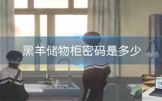 黑羊储物柜密码是多少