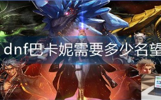 dnf巴卡妮需要多少名望