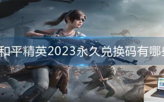 和平精英2023永久兑换码有哪些