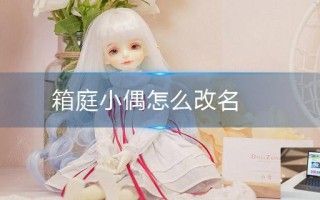 箱庭小偶怎么改名
