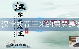 汉字找茬王米的舅舅是谁