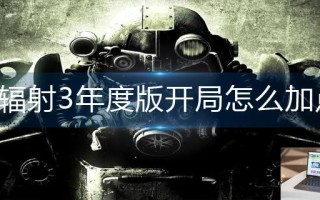 辐射3年度版开局怎么加点