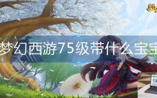 梦幻西游75级带什么宝宝 梦幻西游75级带什么宝宝